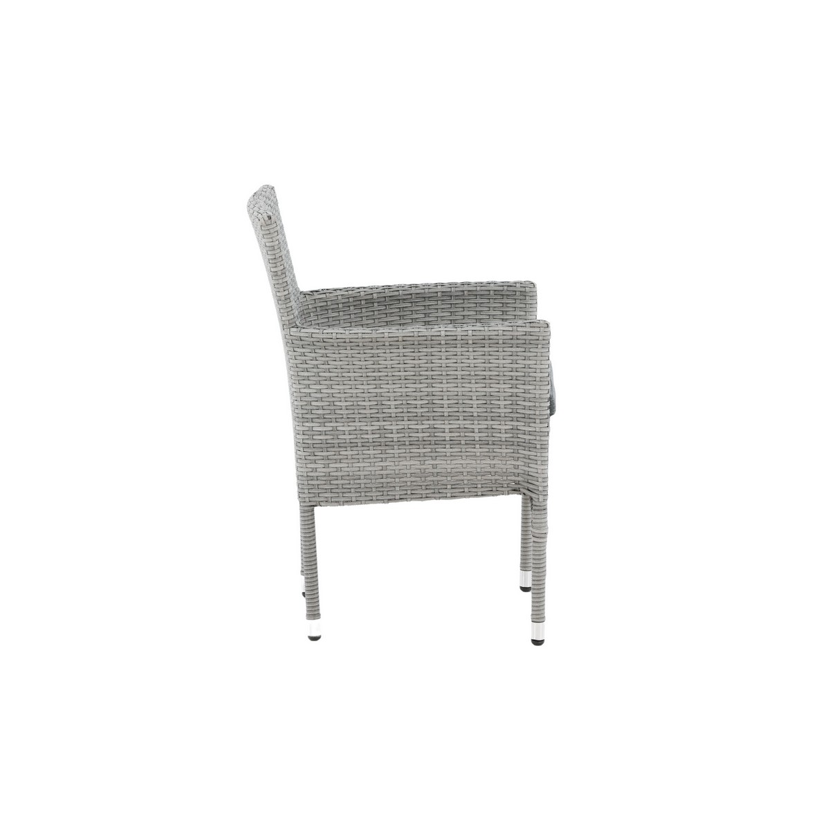 Malina Diningchair 2-pack Alumnium - Grey / Wicker Grå