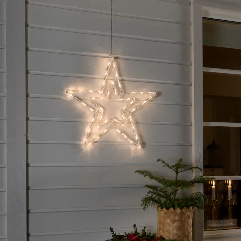 Dekorationsbelysning Gnosjö Konstsmide Stjärna 58 cm LED Vit