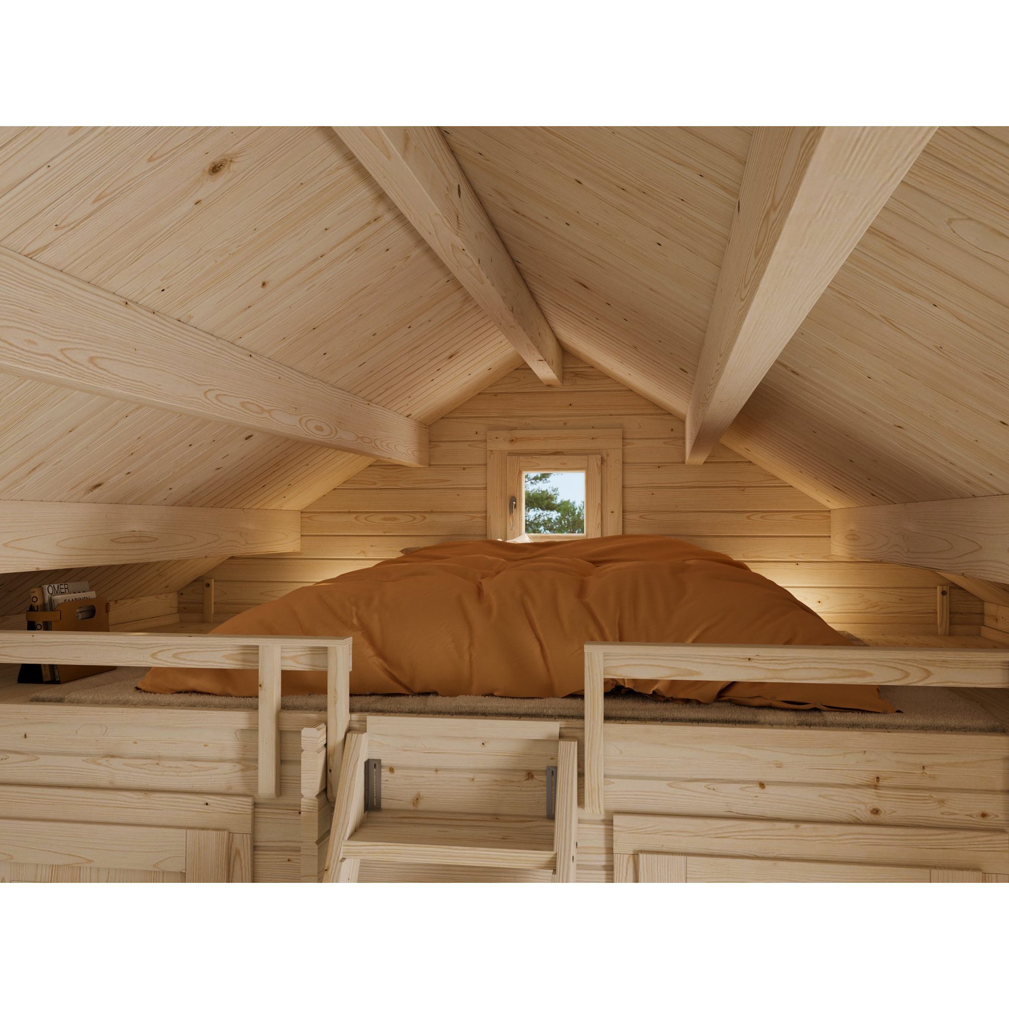 Attefallshus Palmako Sandra 29,9 m² Komplett Stuga med Sadeltak