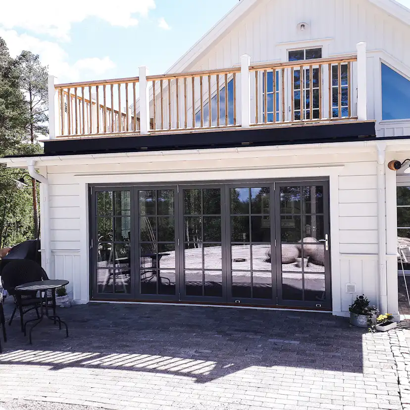 Vikdörr Vilenta Åre Trä/Aluminium 6-Delat