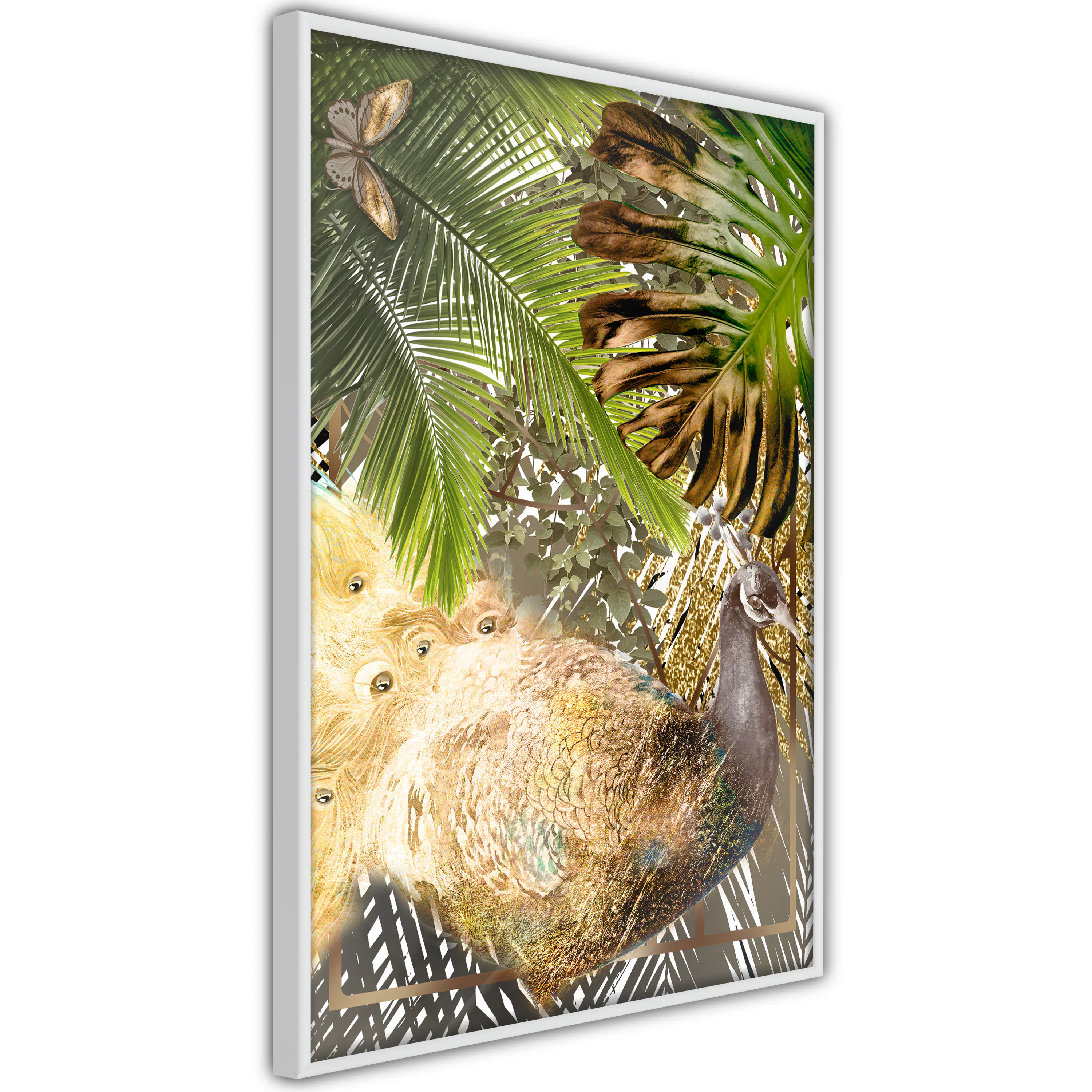 Poster Artgeist Affisch Golden Peacock