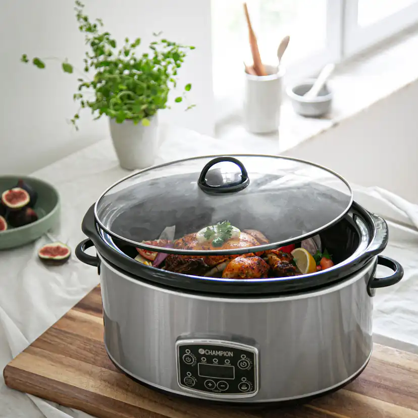 Slowcooker Champion 6,5L 320W SC210 Rostfri