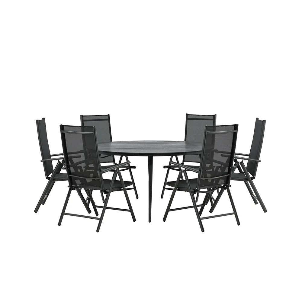 Matgrupp Venture Home Break Ø150 cm med 6 Break Stolar