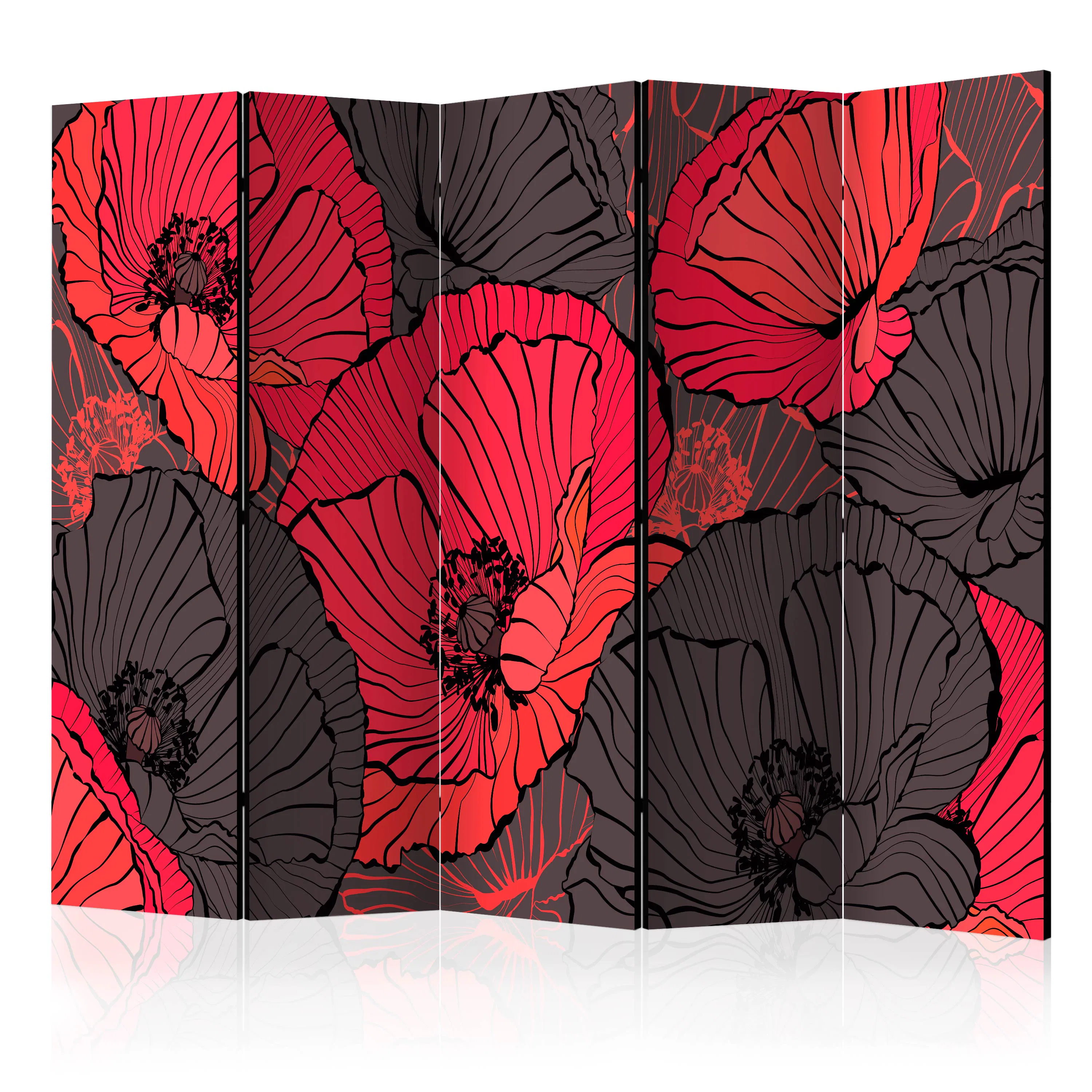 Rumsavdelare Arkiio Pleated Poppies II 225x172 cm