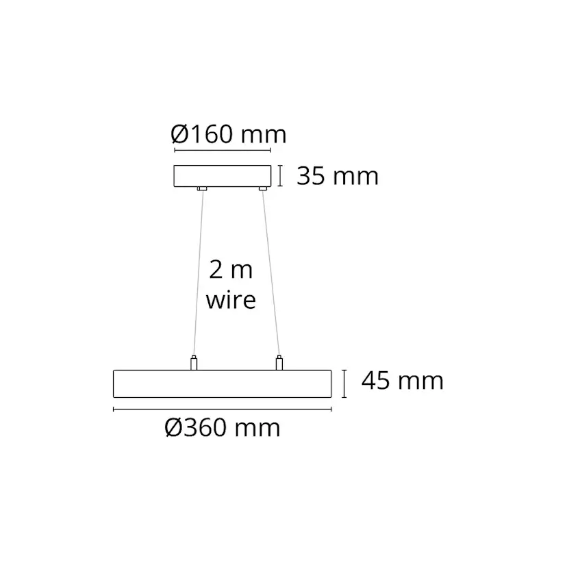 Pendelarmatur SG ARMATUREN Circulus Pendel 19W 1345Lm 3000K IP44 LED