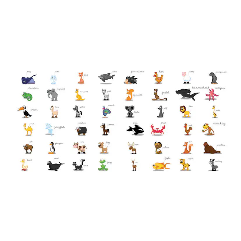 Fototapet XXL Arkiio Learning by playing animals 550x270 cm