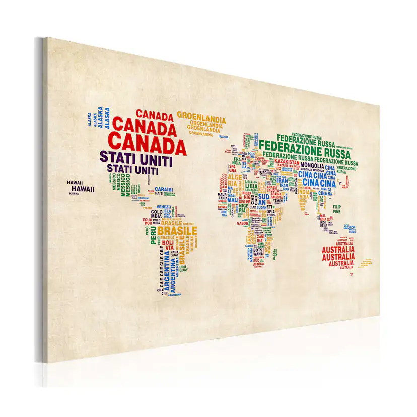 Tavla Arkiio Italienska Namnen I Klara Färger