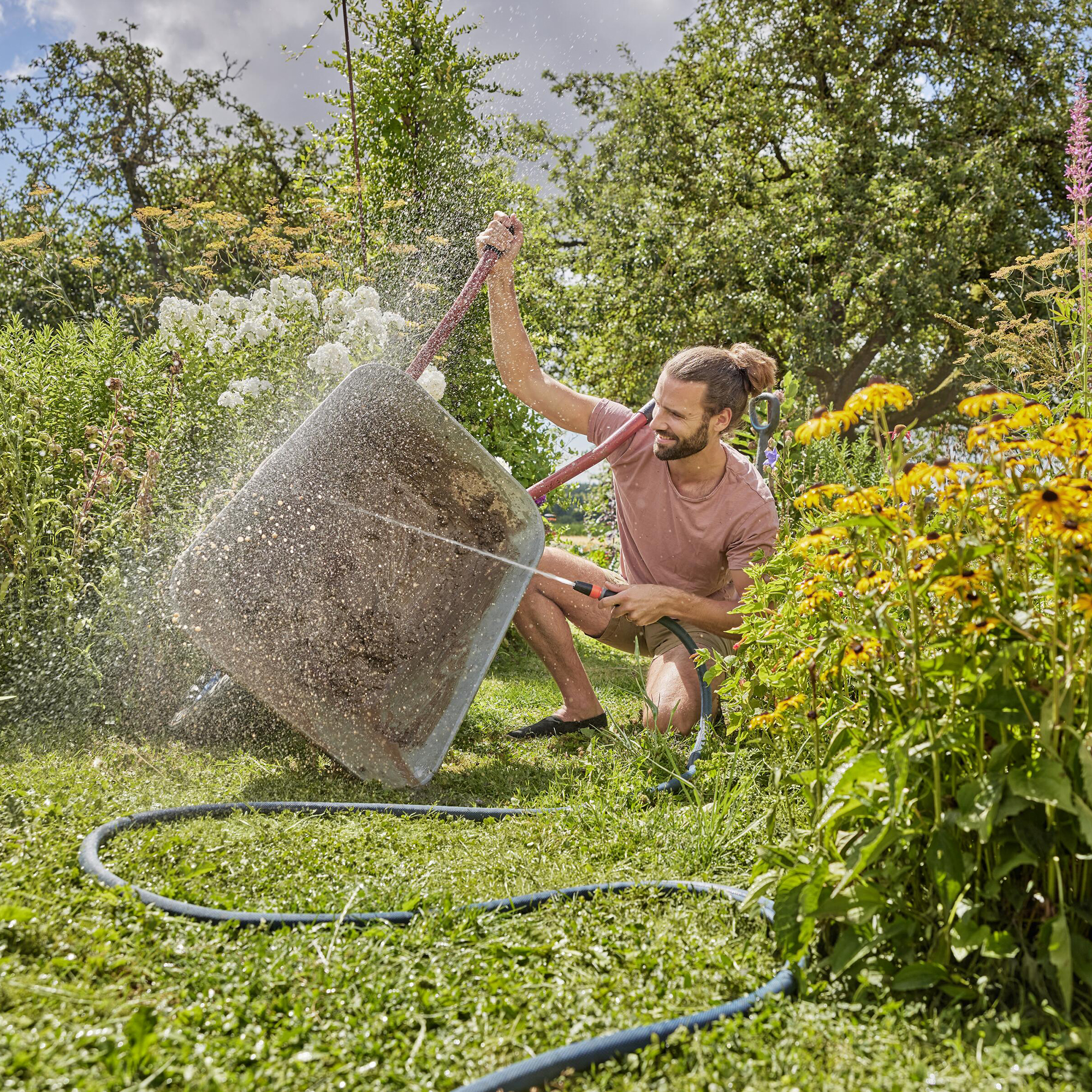 Textilslang Liano™ Xtreme 20 m Set med strålmunstycke