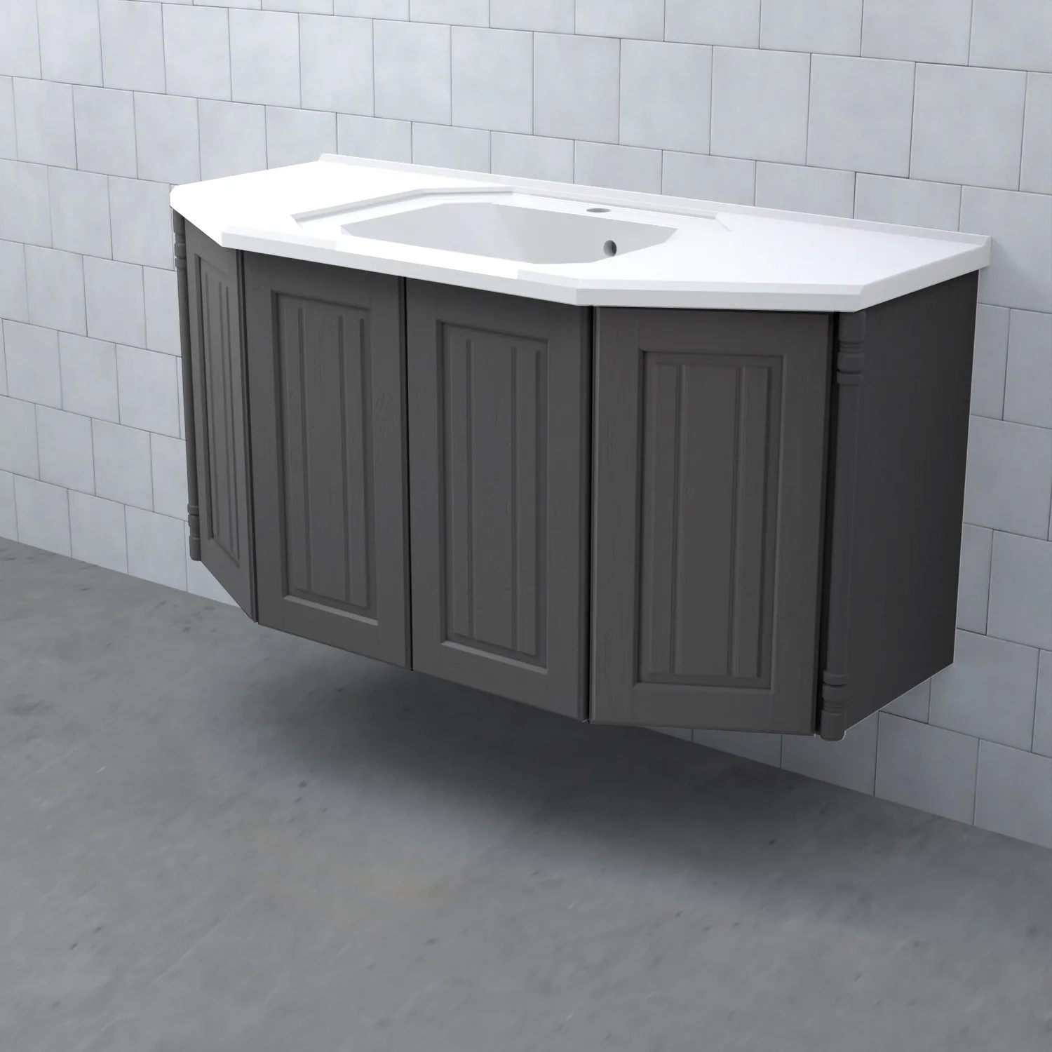 VALHALL Kommod 120 Luckor Antracit Antracit