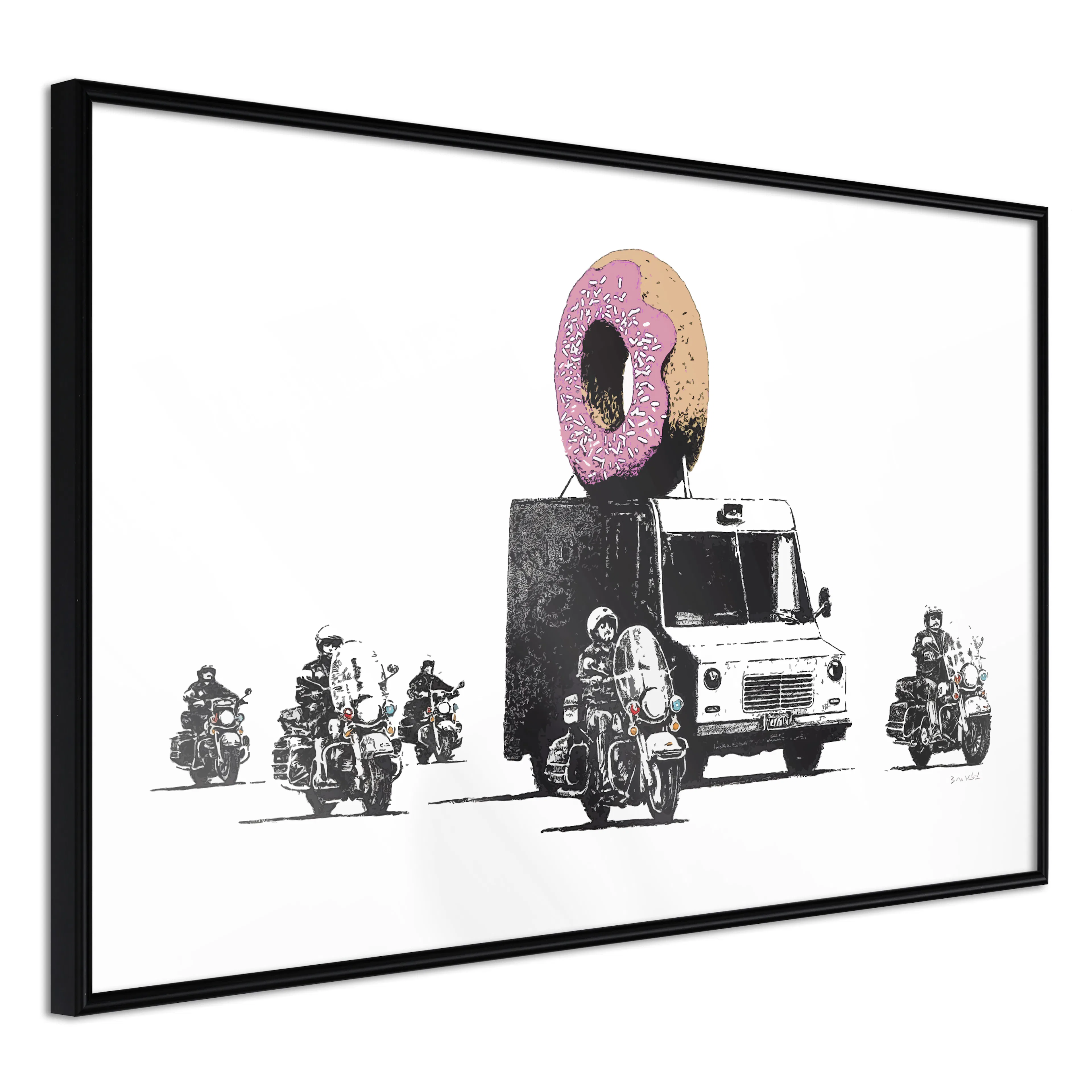 Affisch - Donut Police [Poster] 60x40 Svart ram, 60x40 cm