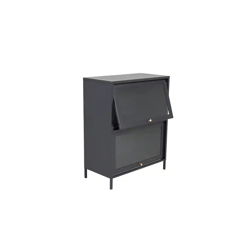 Bakal - Low cabinet - Black Svart