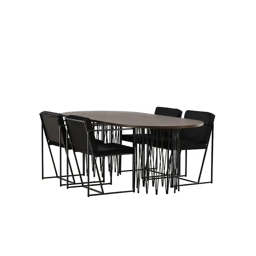 Matgrupp furniture/fashion Stone Oval med 4 Richmond Stolar