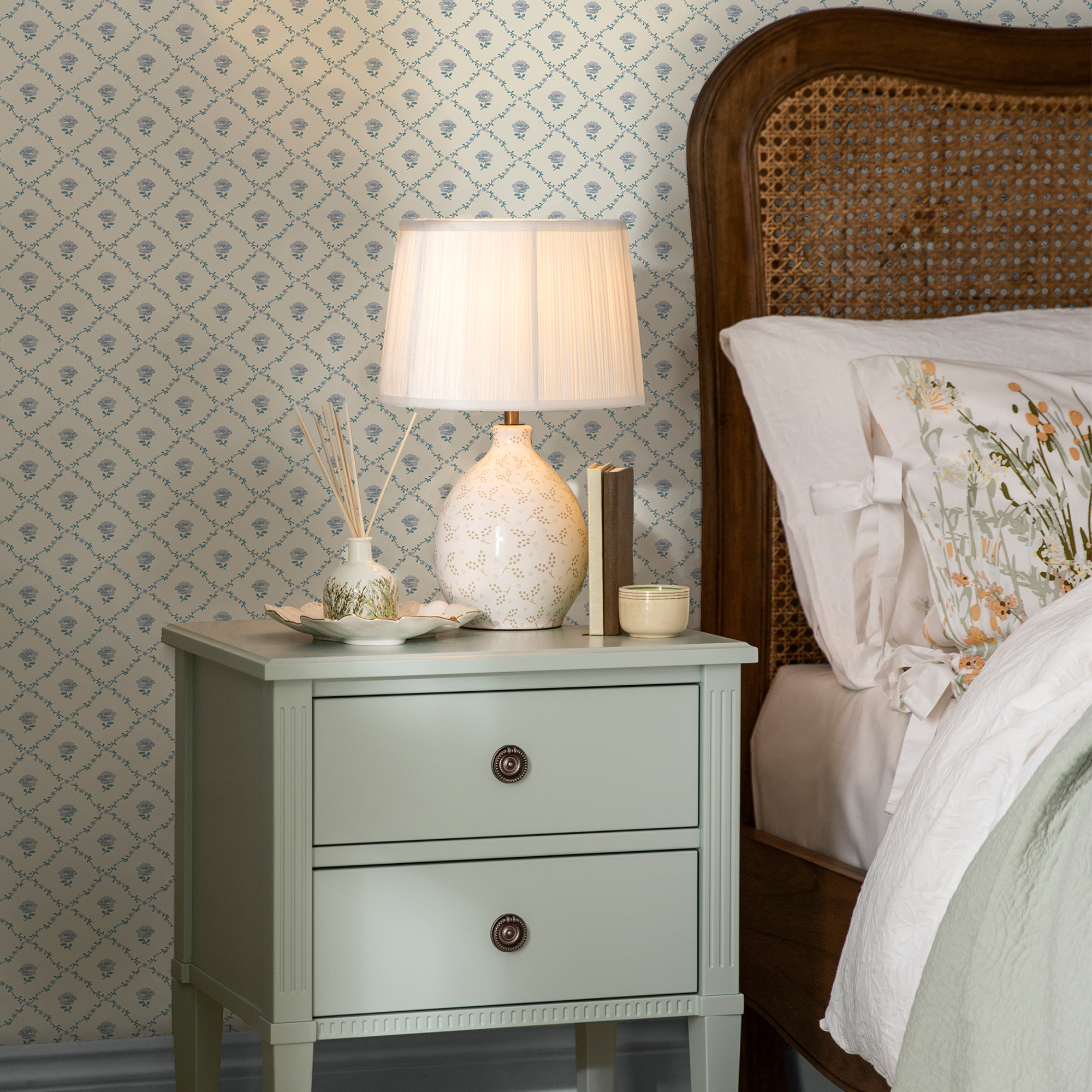 Tapet Laura Ashley Kate Pale Seaspray Blå 122745