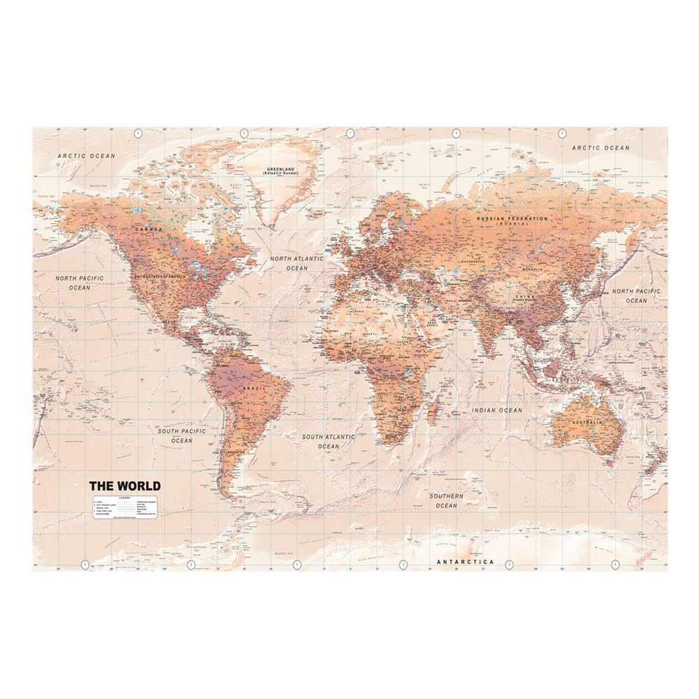 Självhäftande fototapet - Orange World 98x70 Storlek: 98x70 cm