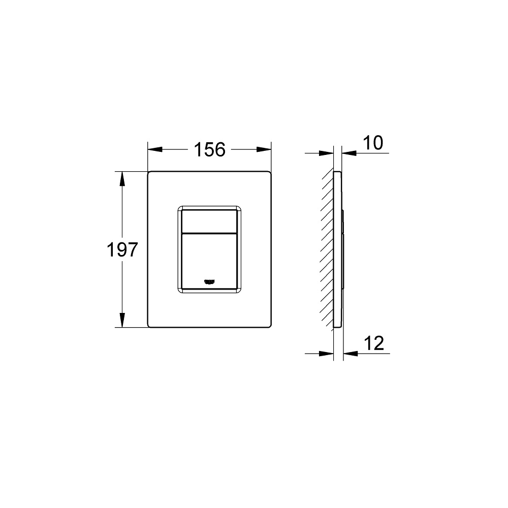 Vägghängd Toalettstol Grohe Cube Ceramic 39244 Komplett
