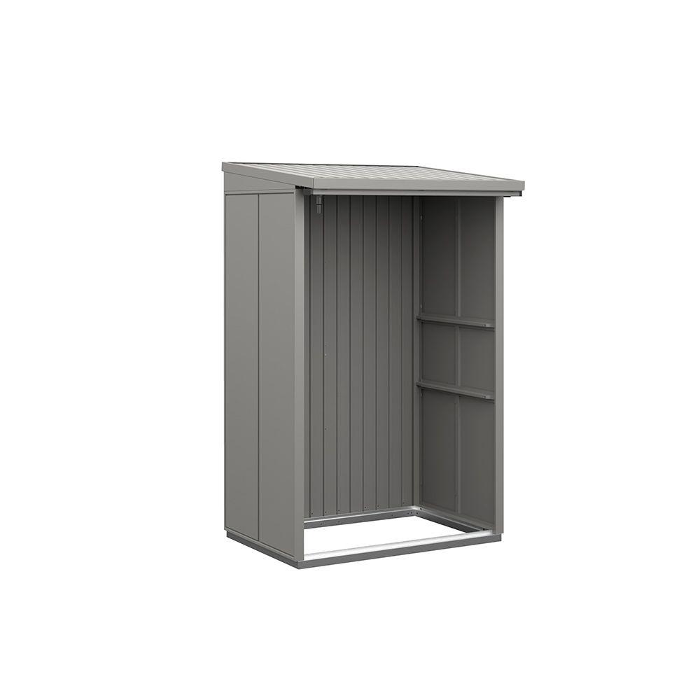 Vedskjul Grå aluminium