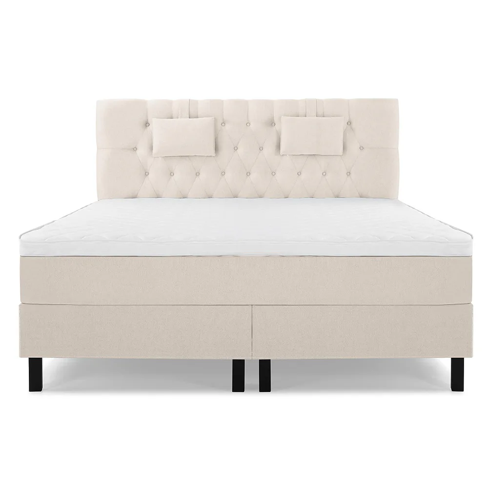 Lucky Sängpaket 180x200 Skum Diamant Beige, Fast Skum, Lucky Liten Nackkudde