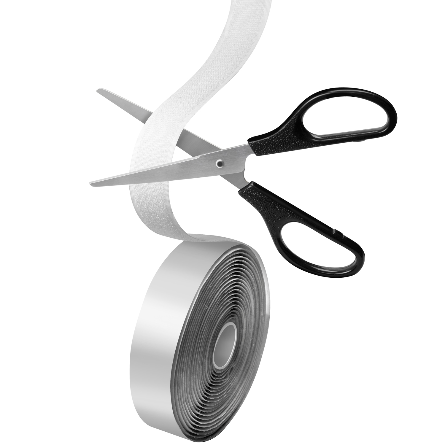 Kardborreband dubbelsidig 25mm 5 meter Vit Vit