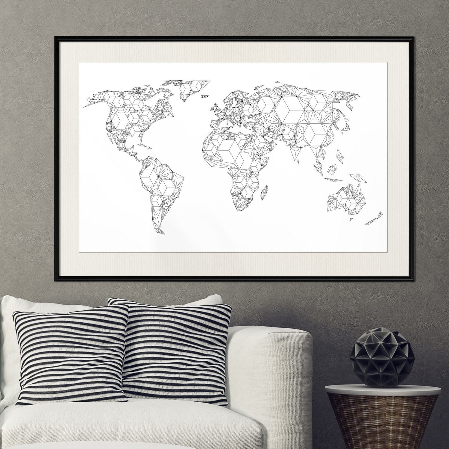 Poster Artgeist Affisch Geometric Map