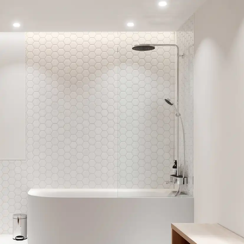 Takduschset Hansgrohe Pulsify S 260 1jet med Badkarsblandare