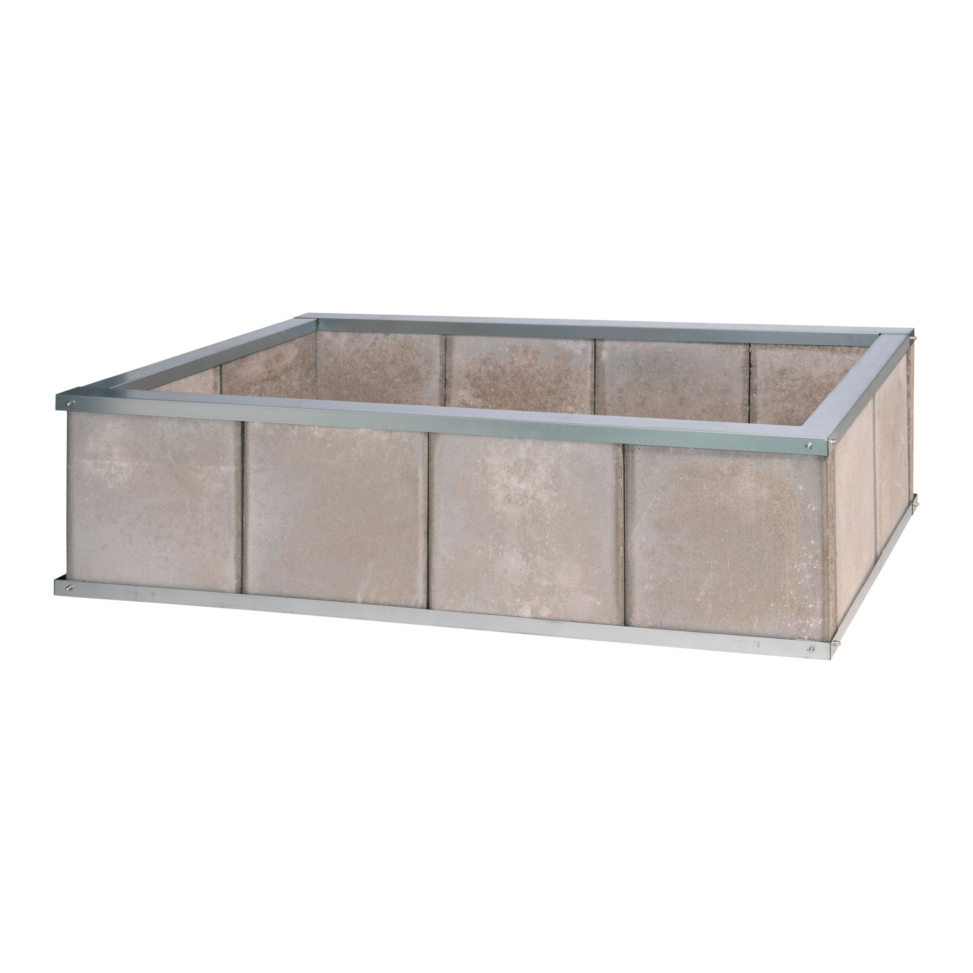 Odlingskrage Skotte Garden Nr.12 för Betongplattor, Rektangulär Zinkplåt, Pallkrage för Odling