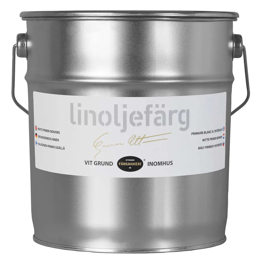 LINOLJEFÄRG VIT GRUND INNE 3L Burk storlek: 3 Liter