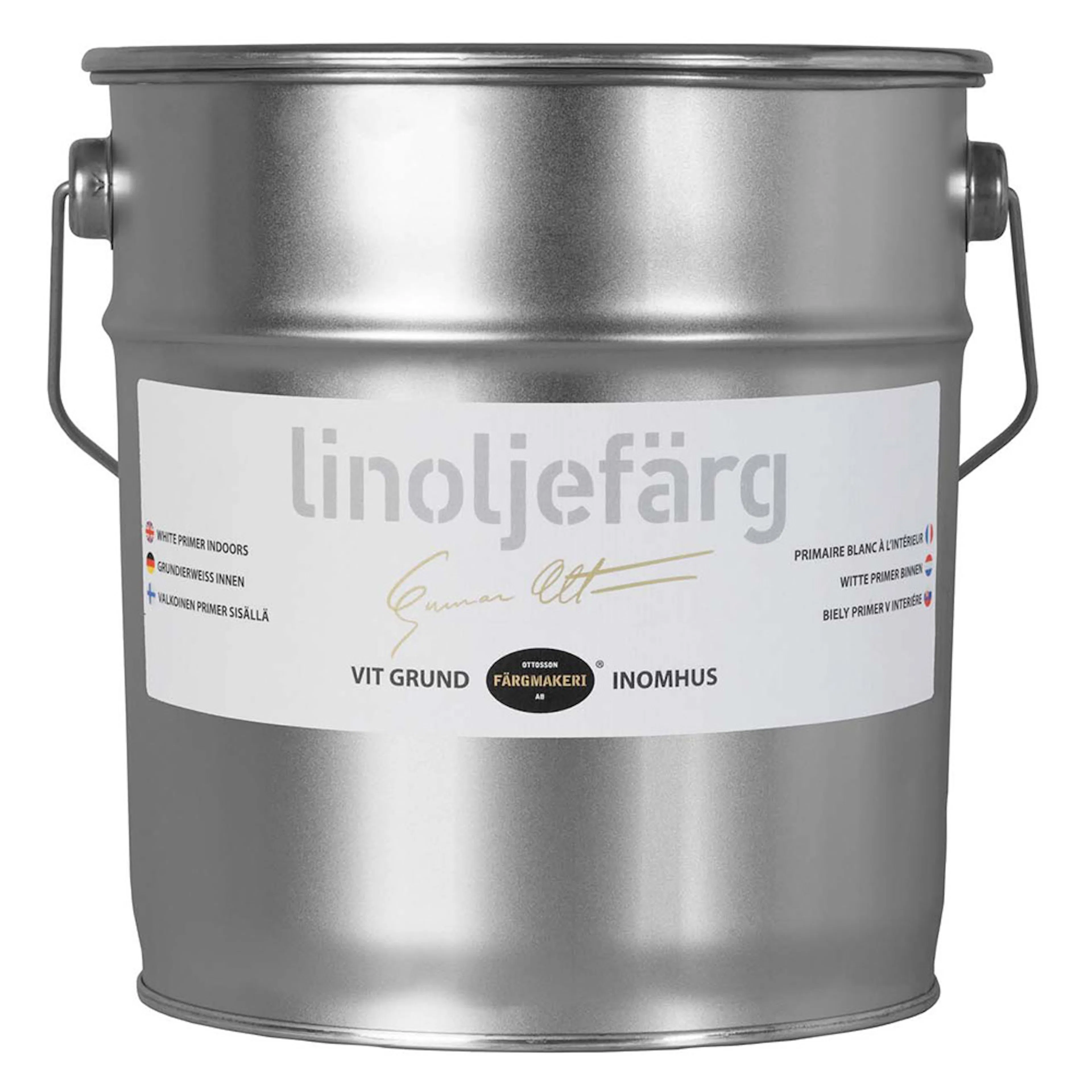 LINOLJEFÄRG VIT GRUND INNE 3L Burk storlek: 3 Liter