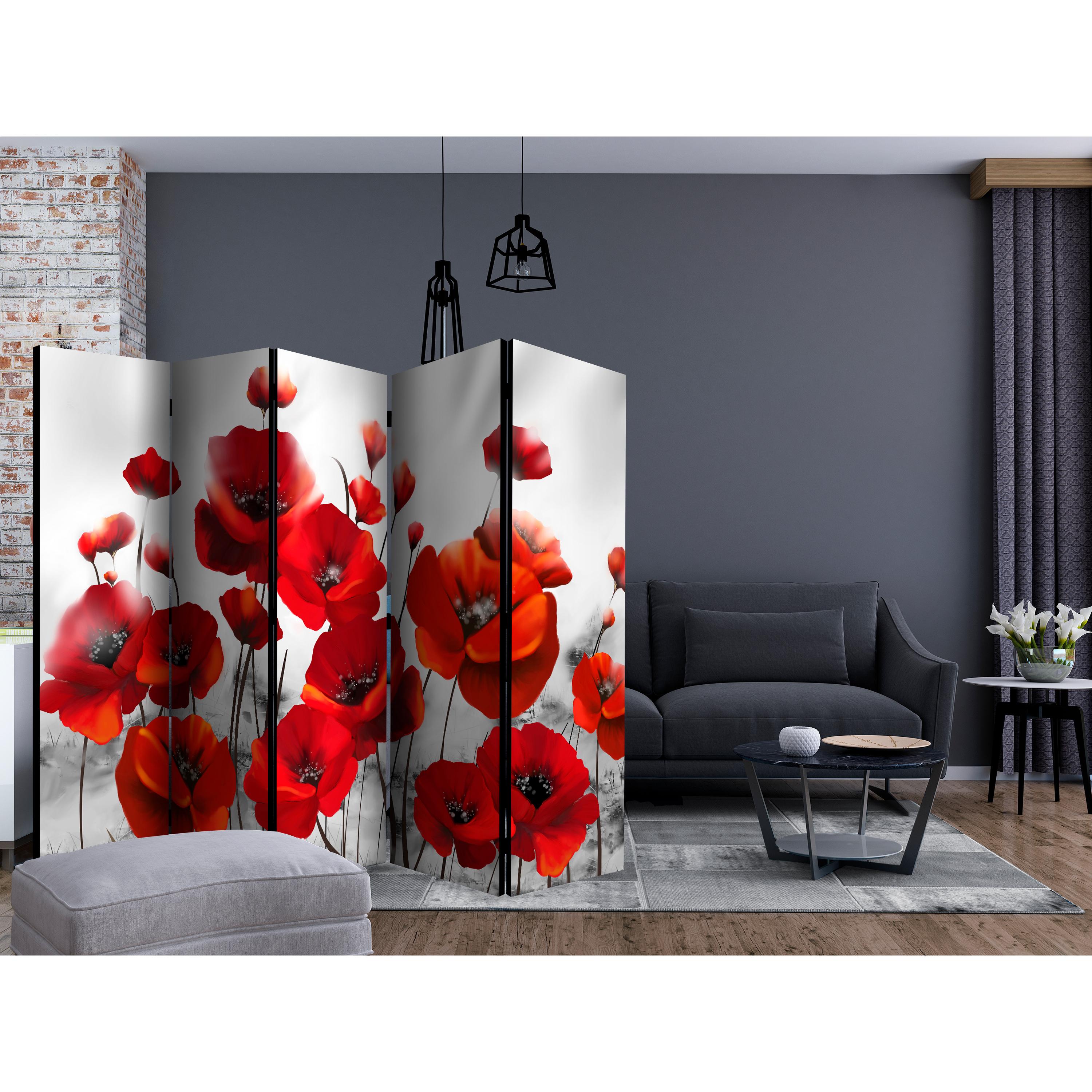 Rumsavdelare Arkiio Poppies in the Moonlight II 225x172 cm