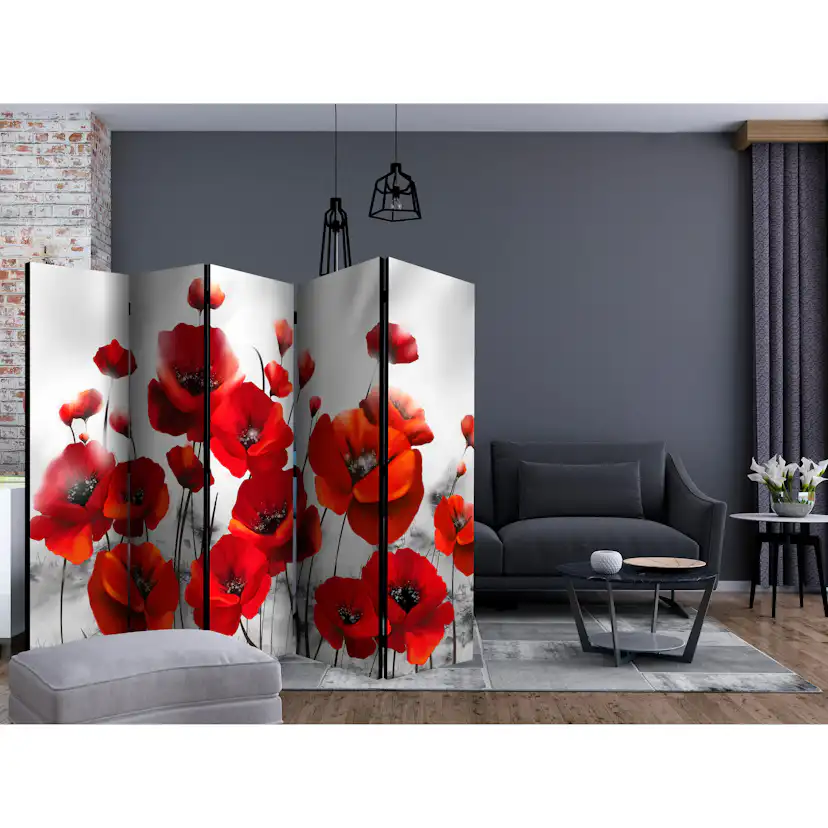 Rumsavdelare Arkiio Poppies in the Moonlight II 225x172 cm