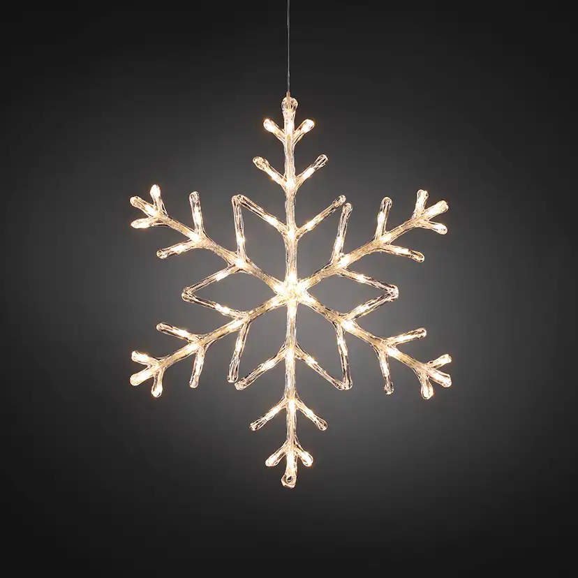 Dekorationsbelysning Gnosjö Konstsmide Snöflinga 60 st LED