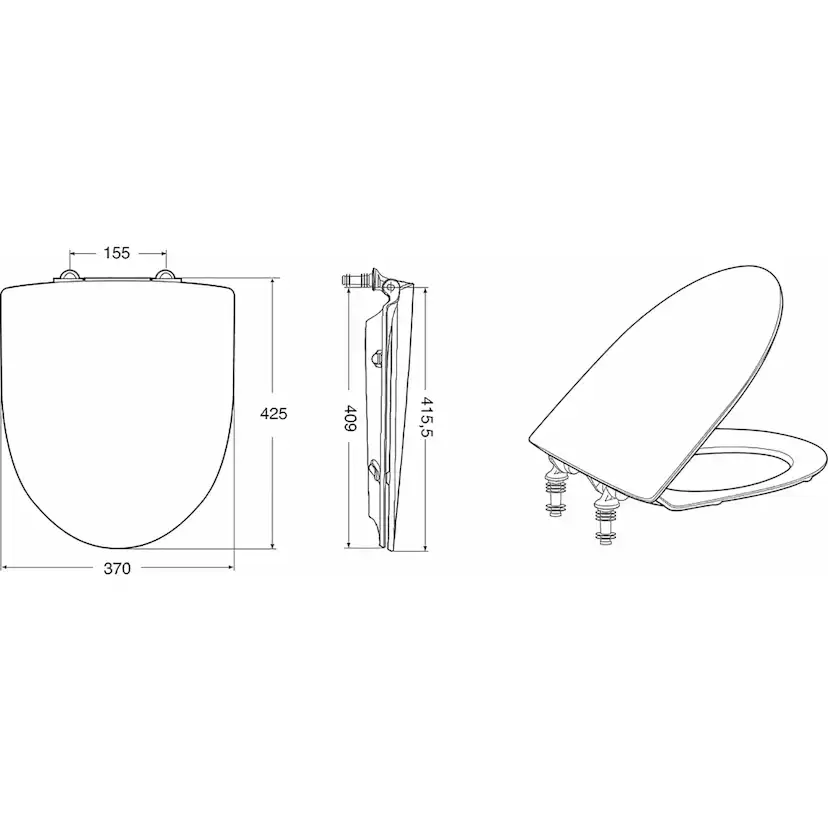 Toalettsits Ifö Spira Hårdsits