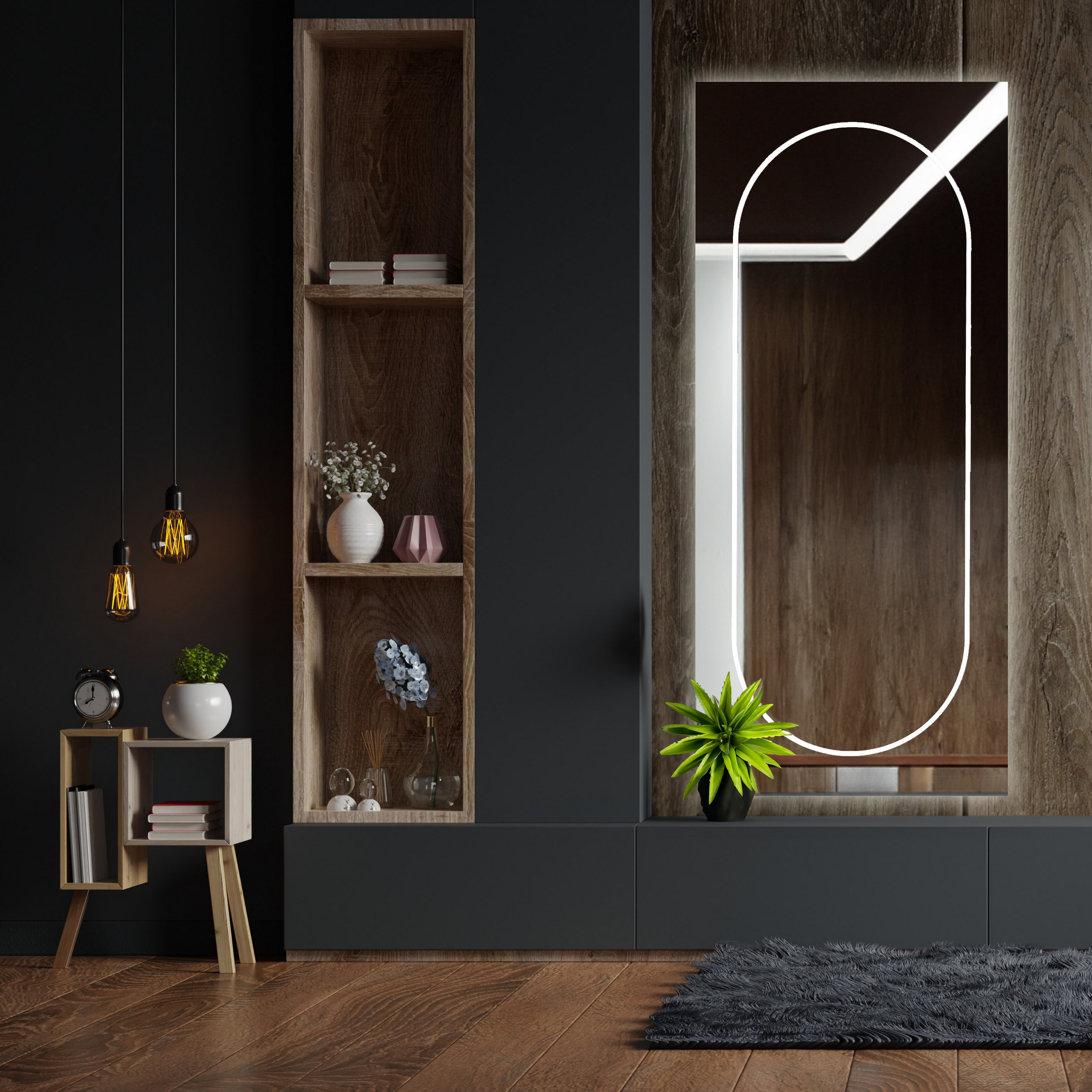 Spegel Vidi Vista med LED-belysning