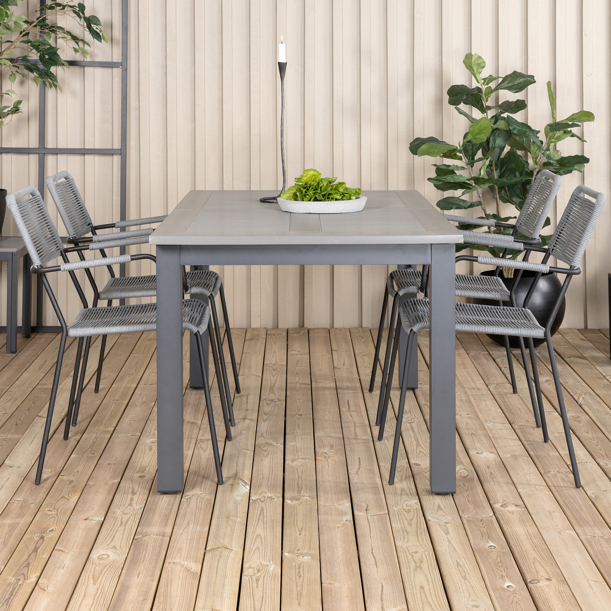 Matgrupp Venture Home Aleyna 160 med 4 Leon Matstolar