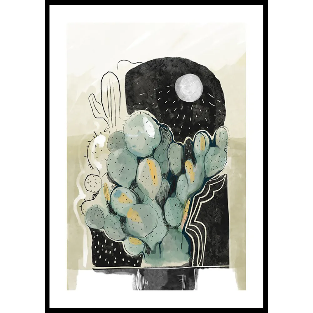 Poster Gallerix Watercolor Cactus Plant