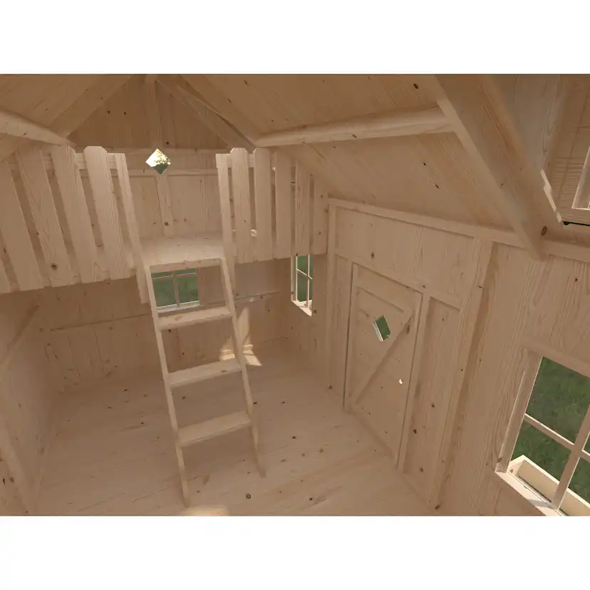 Lekstuga Palmako Marie 5,5 m² Trästuga med Loft