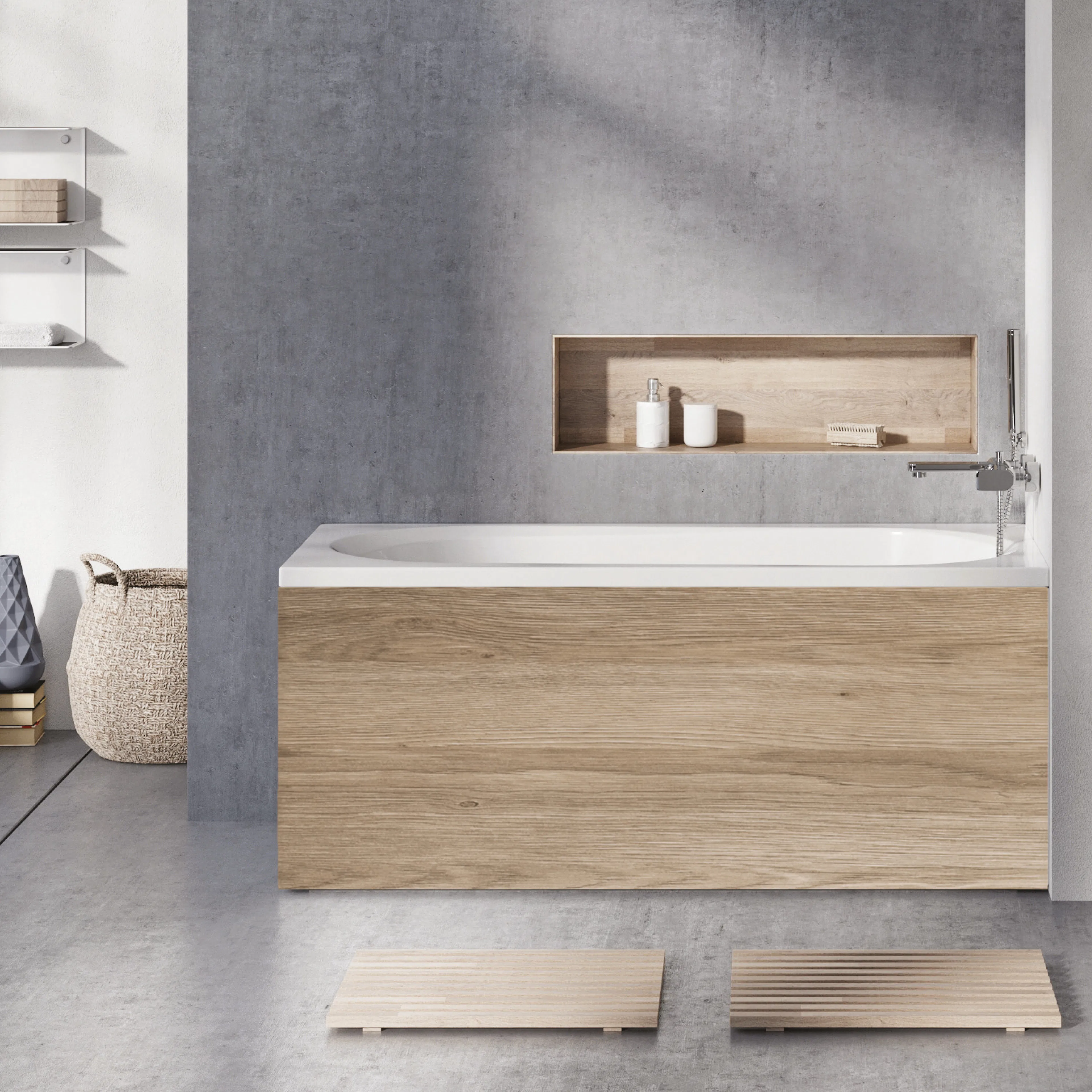 Badkar Falsterbo 150 cm Bra U5 150 cm Bra U5: Med Frontpanel, Ingen sidopanel, Sargblandare till höger