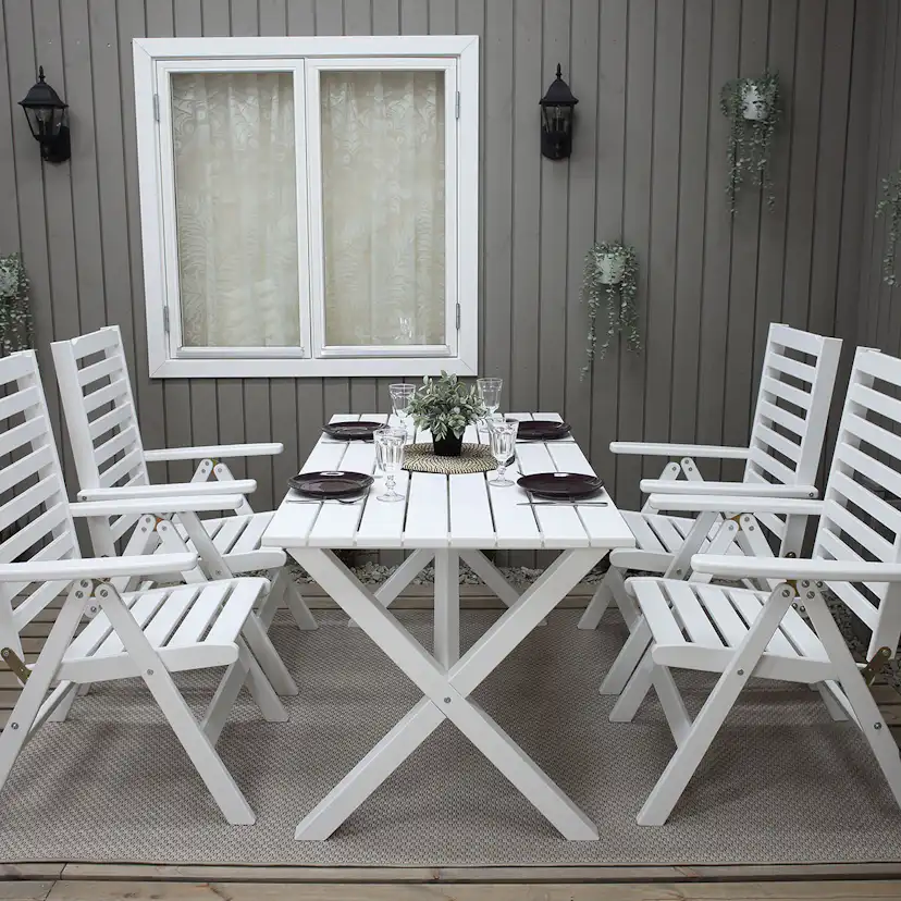 Matgrupp Baltic Garden Scottsdale 150 Med 4 Båstad Stolar