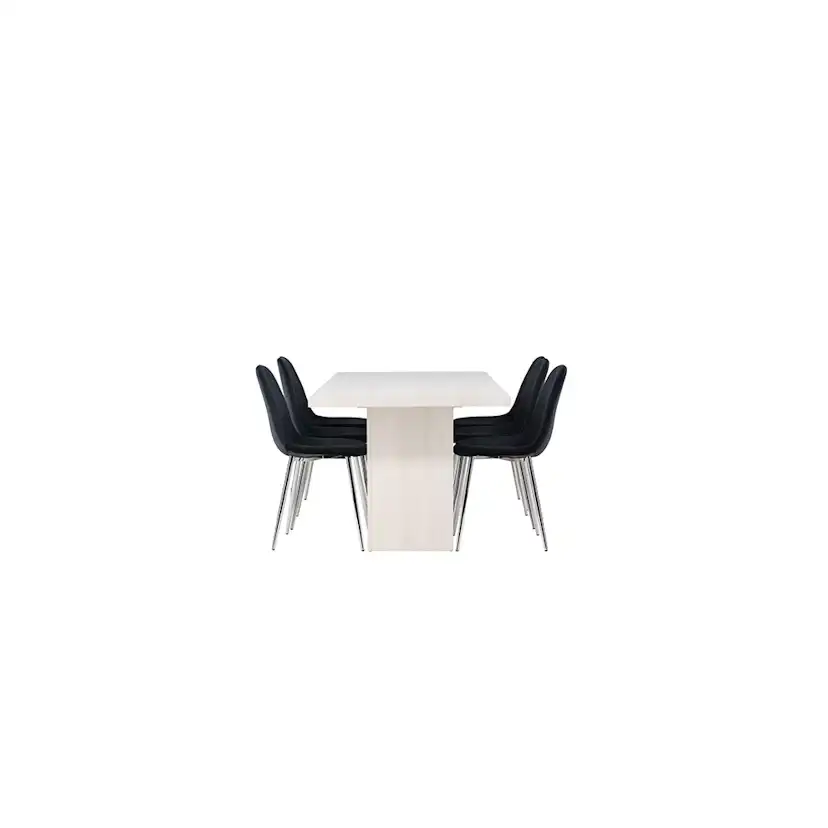 Matgrupp Venture Home Olga med 6 Polar Sammet Stolar