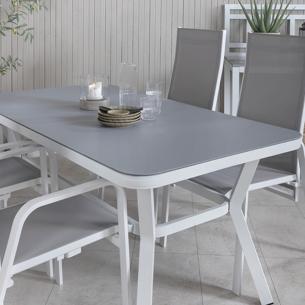 Matgrupp Venture Home Vyn Vit med 4 Curz Matstolar