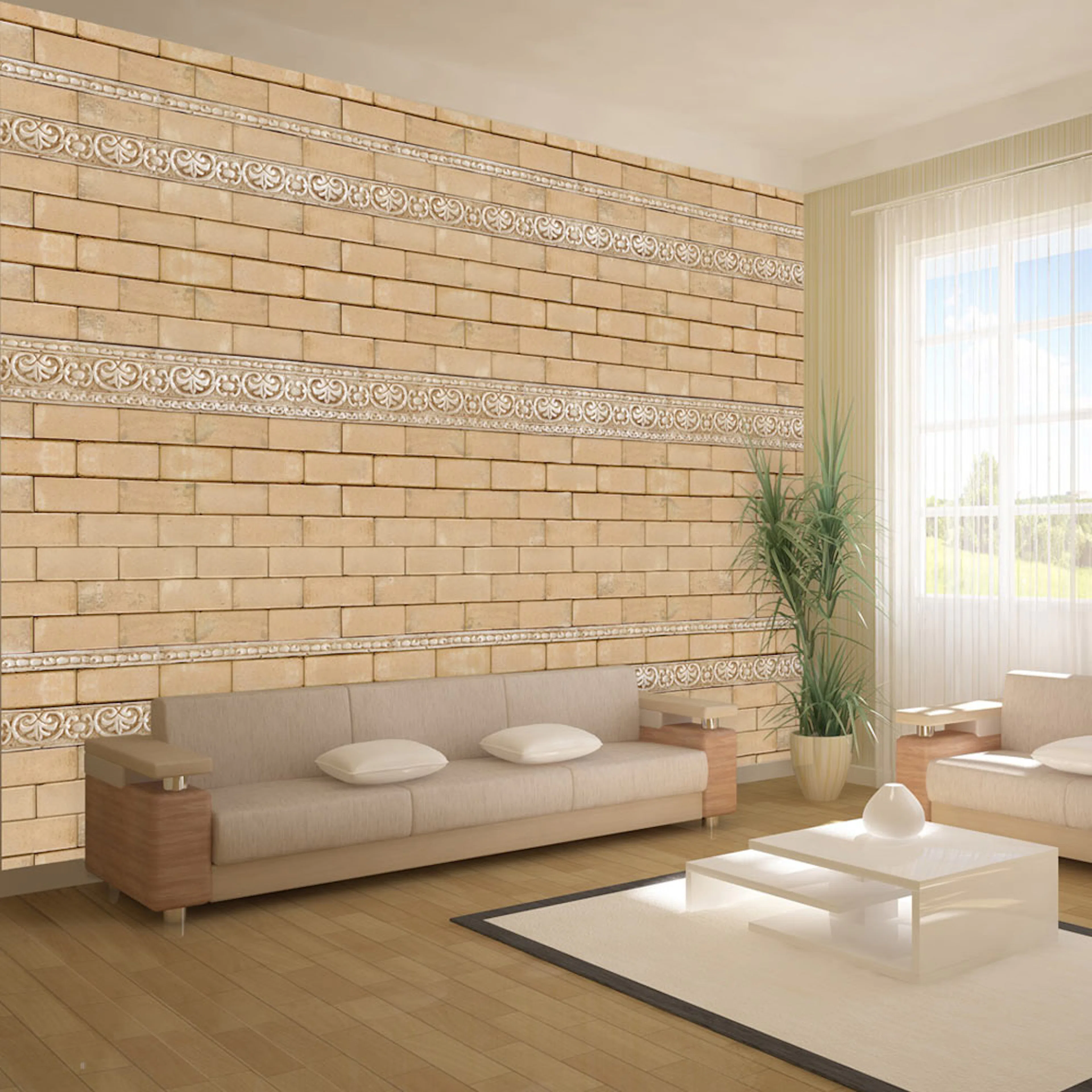 Fototapet Arkiio Brick With Ornaments