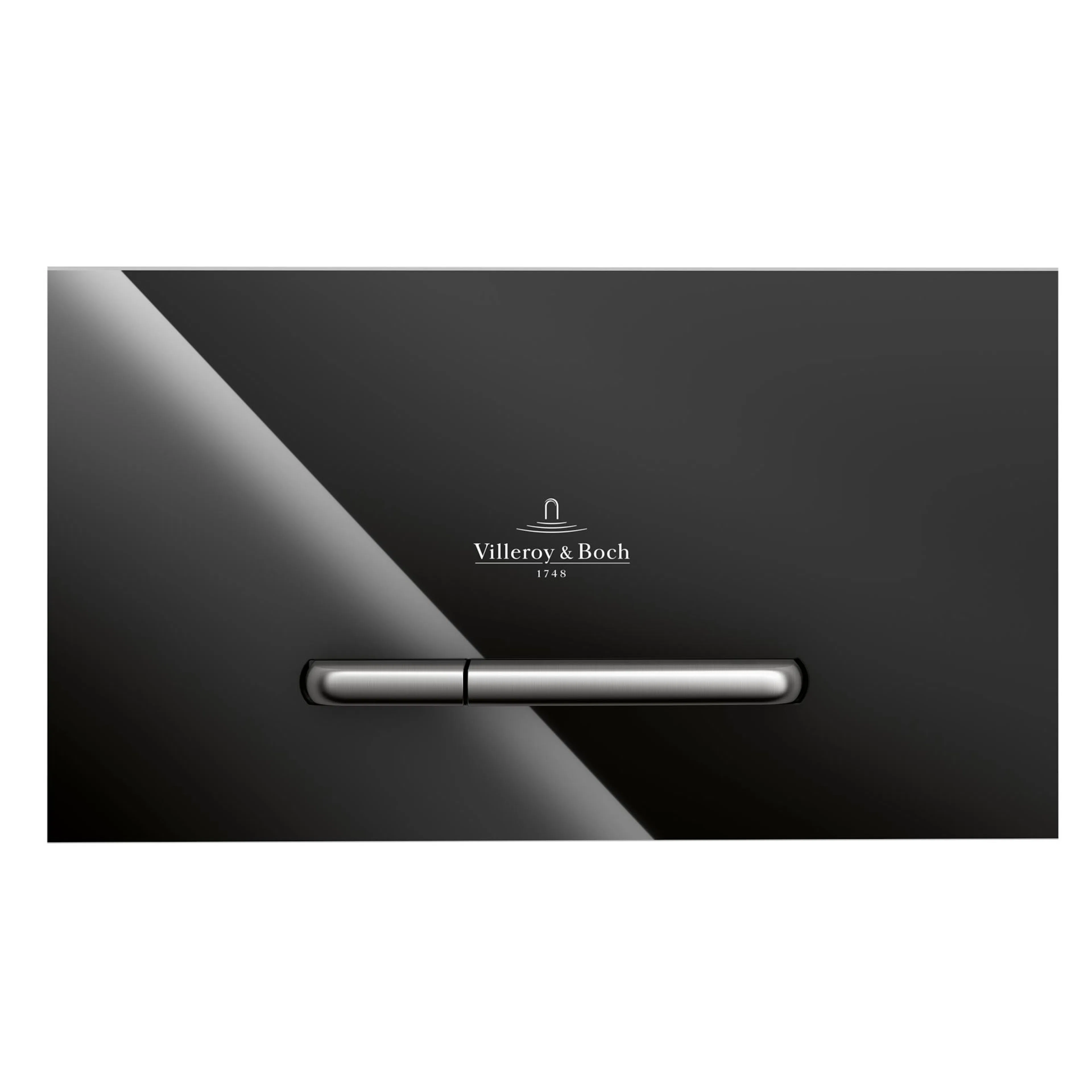Spolknapp Villeroy & Boch ViConnect installationssystemen 92 Blanksvart glas