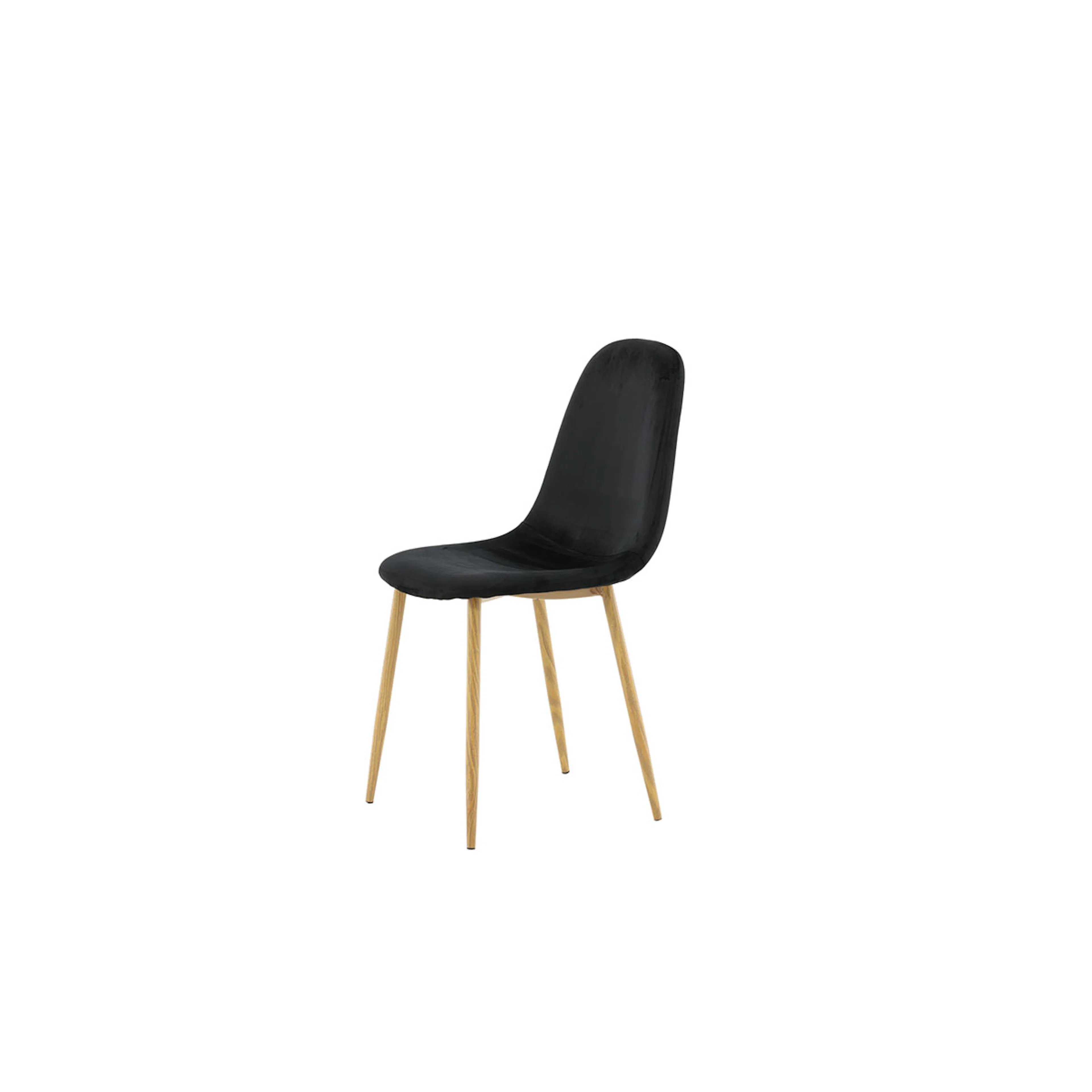 Polar Dining Chair - Oak legs / Black Velvet Svart/Ek