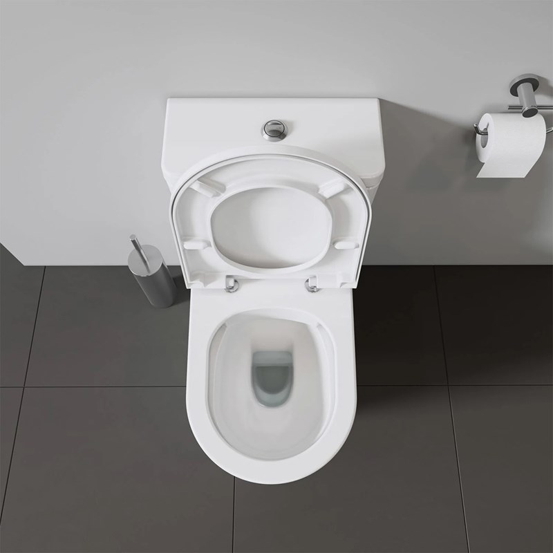 Toalettstol Duravit D-Neo 200209 Rimless med Mjukstängande Hårdsits