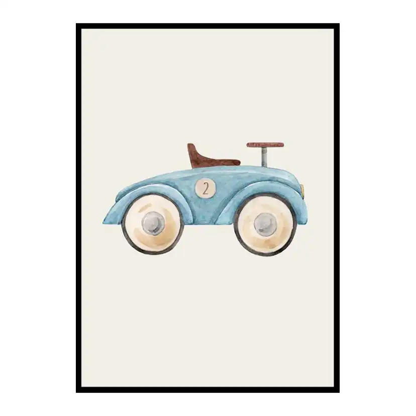 Blue Toy Car 30x40 cm