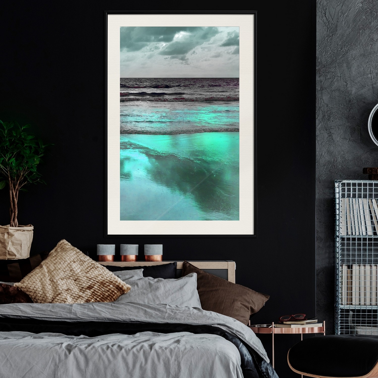 Affisch - Marine Nostalgia [Poster] 40x60 Svart ram med passepartout, 40x60 cm