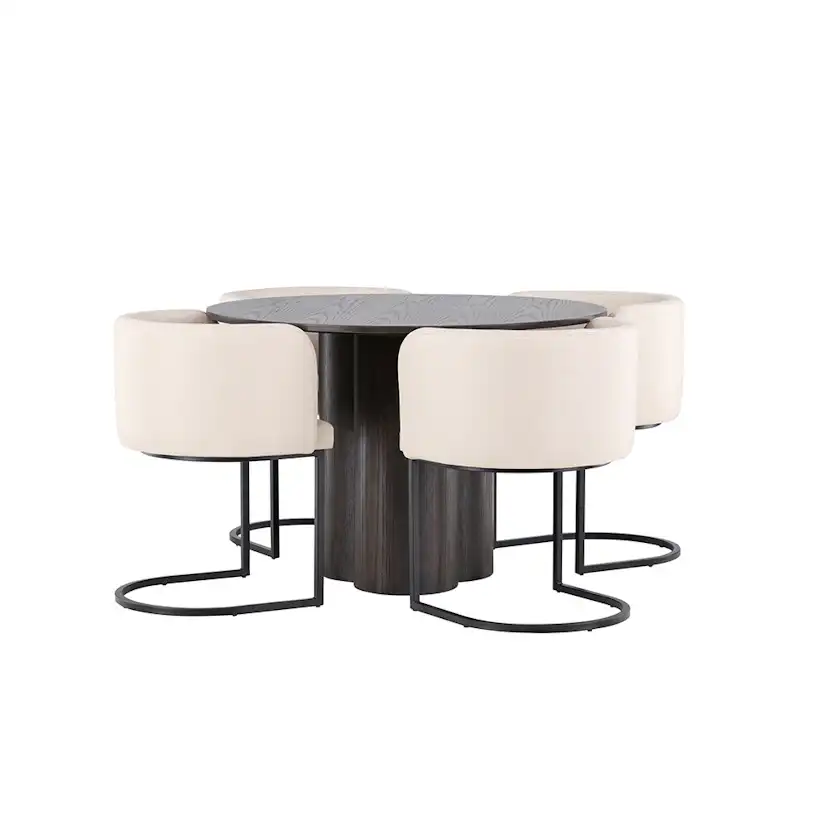 Matgrupp Venture Home Olivia Ø 110 cm med 4 Simrishamn Stolar