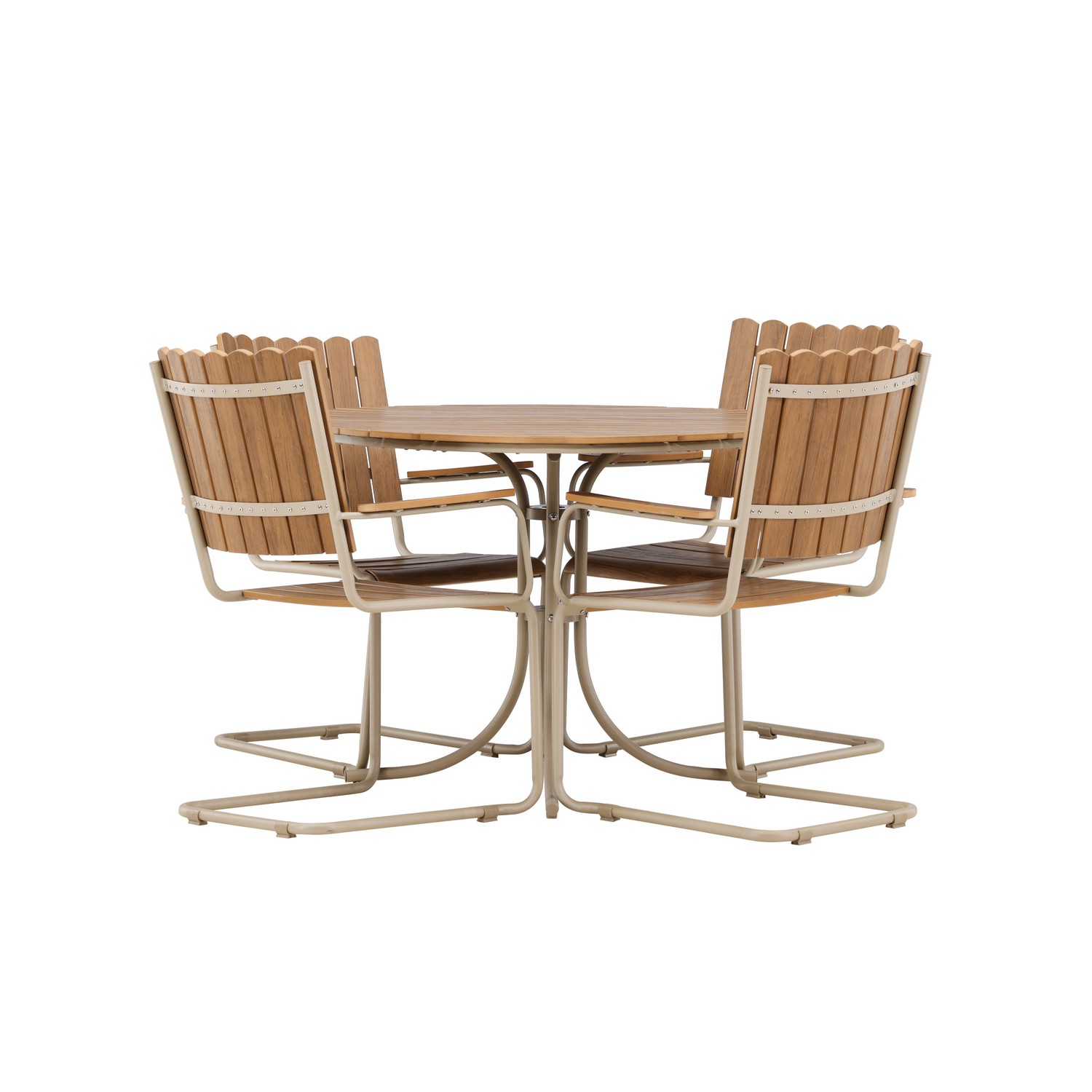 Holmsund Dining Set - Beige / Polywood Beige