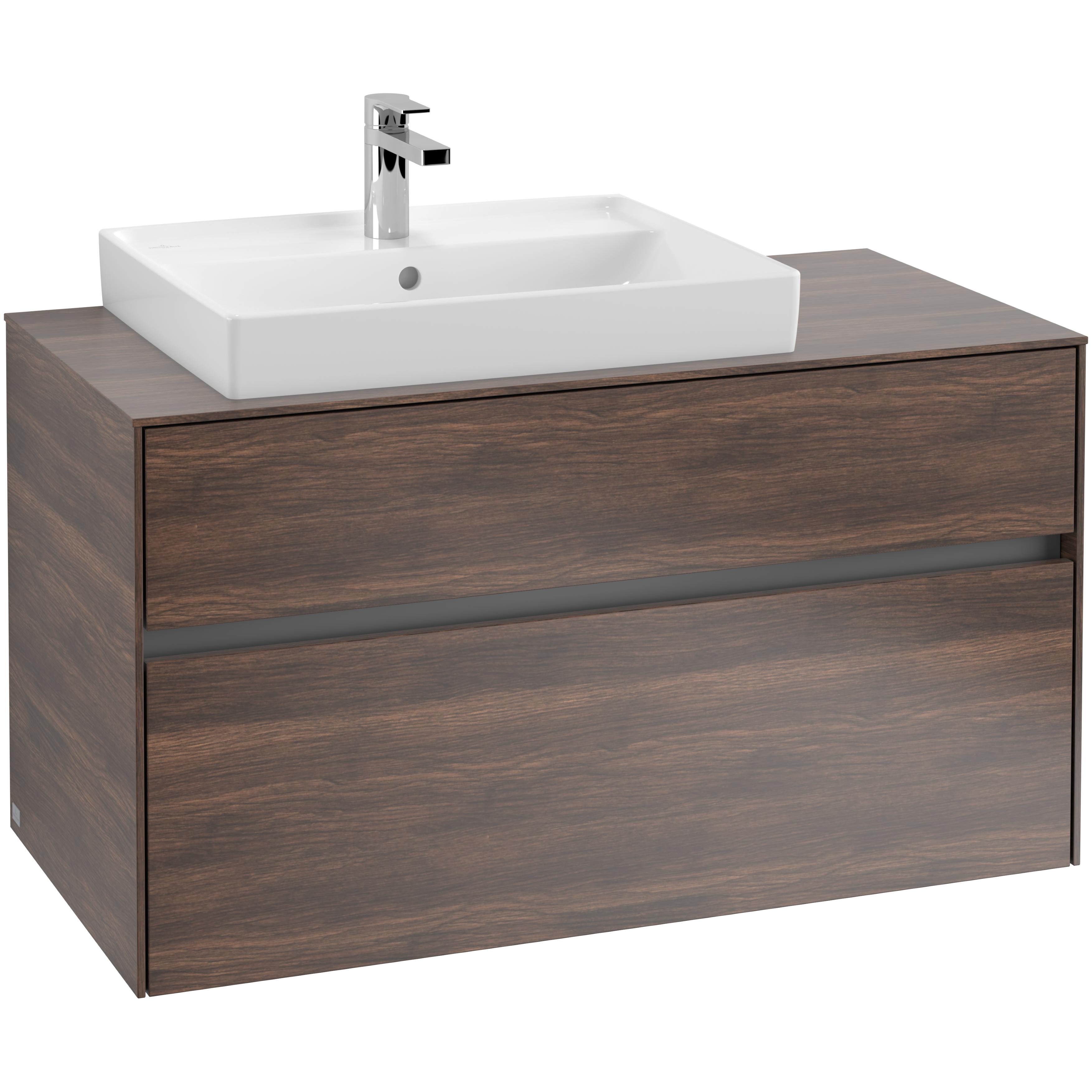 Tvättställsskåp Villeroy & Boch Collaro 100 cm med 2 Lådor för Ovanpåliggande Tvättställ