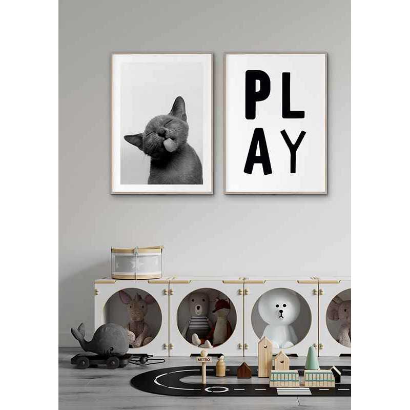 Poster Gallerix Licking Kitten