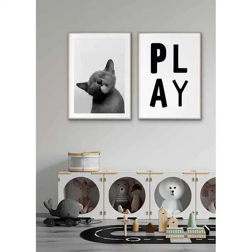 Poster Gallerix Licking Kitten
